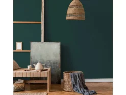 Bricoflor Uni Tapete in Tannengrün Schlafzimmer und Wohnzimmer Vliestapete in Dunkelgrün Vlies Unitapete Klassisch mit Vinyl Abwaschbar