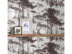 Bricoflor Vlies Waldtapete Schwarz