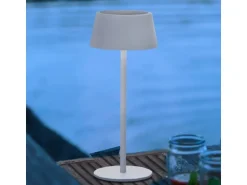 Brilliant Akku-Tischleuchte Picco mit Solar 30 cm Weiß