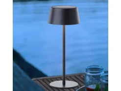 Brilliant Akku-Tischleuchte Picco mit Solar 30 cm Schwarz