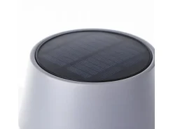 Brilliant Akku-Tischleuchte Picco mit Solar 30 cm Grau