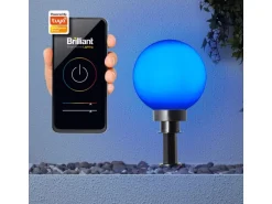 Brilliant LED-Außenspießleuchte Thore Weiß 8 W 61 x 30 x 30 cm