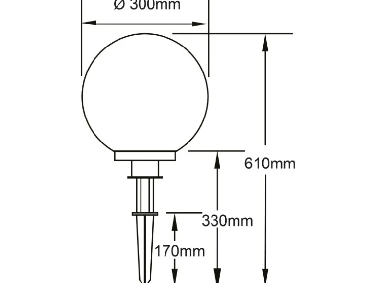 Brilliant LED-Außenspießleuchte Thore Weiß 8 W 61 x 30 x 30 cm
