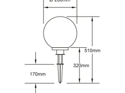 Brilliant LED-Außenspießleuchte Thore Weiß 8 W 51 x 20 x 20 cm