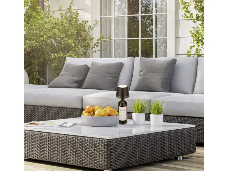 Brilo Akku-Flaschenlicht Flaska Schwarz 2,6W