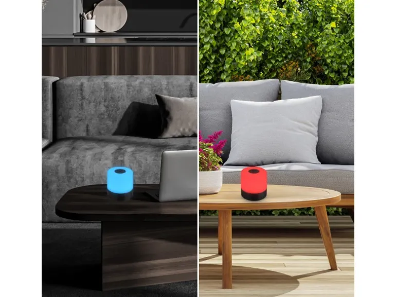 Brilo Akku-Tischleuchte Smal Schwarz 1,5W mit RGB