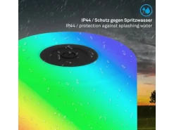 Brilo Akku-Tischleuchte Smal Schwarz 1,5W mit RGB