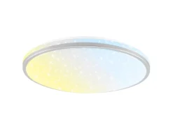 Brilo LED Deckenleuchte 22 W mit Sternenhimmeleffekt 33 cm Weiß