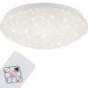 Brilo LED Deckenleuchte Moon RGB+W Dimmbar Fernbedienung 26 cm Weiß