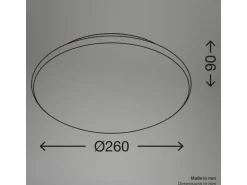 Brilo LED Deckenleuchte Moon RGB+W Dimmbar Fernbedienung 26 cm Weiß