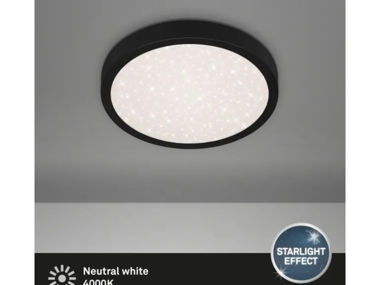 Brilo LED-Deckenleuchte Runa 18 W Schwarz