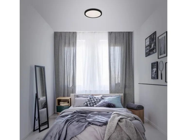 Brilo LED-Deckenleuchte Runa 18 W Schwarz