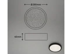 Brilo LED-Deckenleuchte Runa 18 W Schwarz