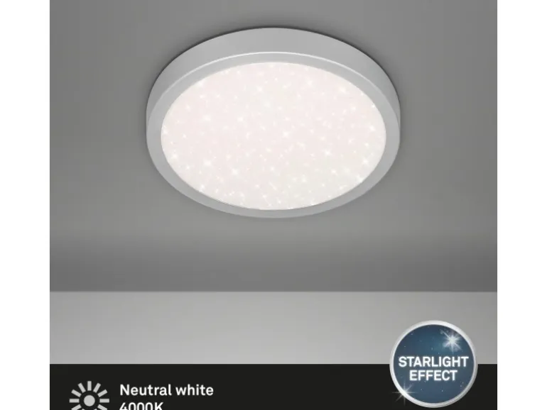 Brilo LED-Deckenleuchte Runa 18 W Silberfarbig