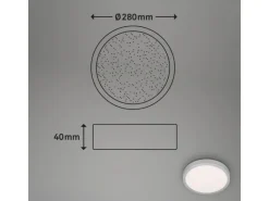 Brilo LED-Deckenleuchte Runa 18 W Silberfarbig