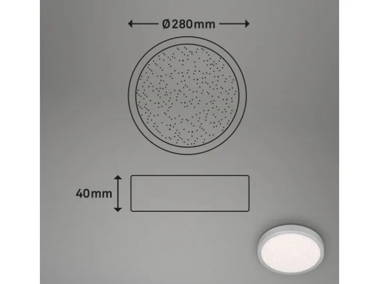 Brilo LED-Deckenleuchte Runa 18 W Silberfarbig