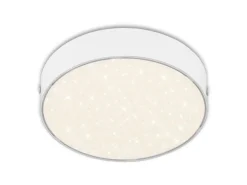 Briloner LED Aufbauleuchte Flame Star Rahmenlos Sternendekor Ø 15,7 cm Weiß