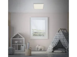 Briloner LED-Deckenleuchte Flame Star Ø 28,7 cm Silber