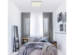 Briloner LED-Deckenleuchte Flame Star Ø 28,7 cm Silber