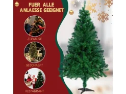 CCLIFE Künstlicher Weihnachtsbaum Nordmanntanne 180cm 600Astspitzen Tannenbaum Klein Spritzguss Grün