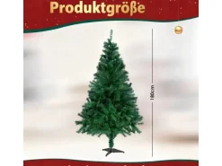 CCLIFE Künstlicher Weihnachtsbaum Nordmanntanne 180cm 600Astspitzen Tannenbaum Klein Spritzguss Grün