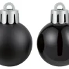 Christbaumkugel-Set Kunststoff Ø 3 cm 9-teilig Schwarz