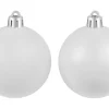 Christbaumkugel-Set Kunststoff Ø 6 cm 25-teilig Weiß
