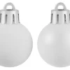 Christbaumkugel-Set Kunststoff Ø 3 cm 9-teilig Weiß