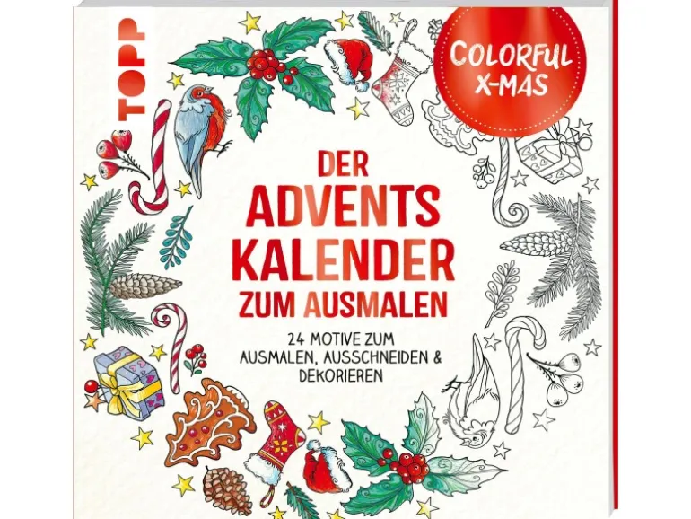 Colorful Christmas - Der Adventskalender zum Ausmalen
