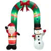 Costway Aufblasbarer Weihnachtsbogen LED Weihnachtsdekoration 245cm