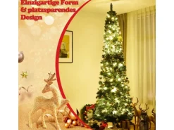 Costway Bleistift Weihnachtsbaum 270cm