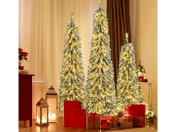 Costway 3er Set Bleistift Weihnachtsbaum Künstlich