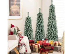 Costway 3er Set Bleistift Weihnachtsbaum Künstlich