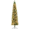 Costway Künstlicher Halber Weihnachtsbaum & 403 Zweigen 210cm