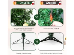 Costway Künstlicher Halber Weihnachtsbaum & 403 Zweigen 210cm