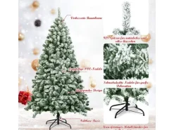 Costway Künstlicher Weihnachtsbaum 928 Spitzen PVC 180cm