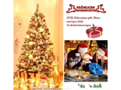 Costway Künstlicher Weihnachtsbaum 928 Spitzen PVC 180cm