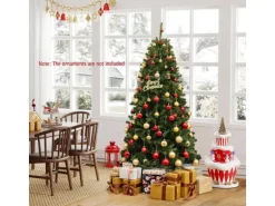 Costway Künstlicher Weihnachtsbaum mit 700 Warmweißen LED 180cm