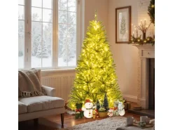 Costway Künstlicher Weihnachtsbaum mit 700 Warmweißen LED 180cm