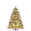 Costway Künstlicher Weihnachtsbaum mit 250 Led-Lichtern Grün 180cm