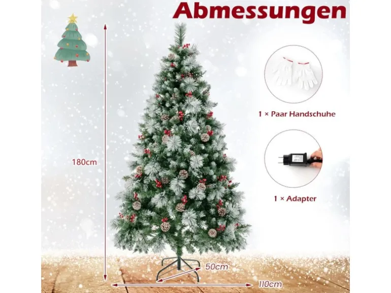 Costway Künstlicher Weihnachtsbaum Led 180cm