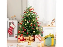 Costway Künstlicher Weihnachtsbaum mit Beleuchtung 136 cm