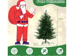 Costway Künstlicher Weihnachtsbaum mit Beleuchtung 136 cm