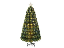Costway Künstlicher Weihnachtsbaum mit Led Beleuchtetem Stern 150 cm