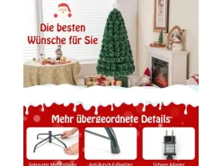 Costway Künstlicher Weihnachtsbaum mit Led Beleuchtetem Stern 150 cm