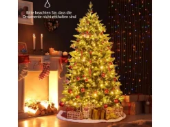 Costway Künstlicher Weihnachtsbaum mit Beleuchtung Grün