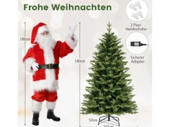 Costway Künstlicher Weihnachtsbaum mit Beleuchtung Grün