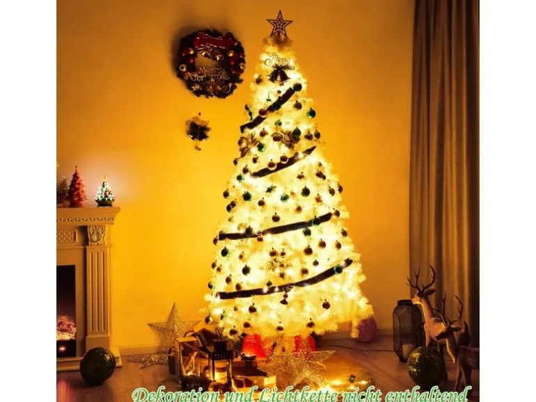 Costway Künstlicher Weihnachtsbaum 210cm mit 950 PVC Nadeln & Ständer