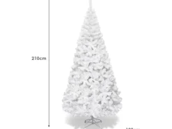 Costway Künstlicher Weihnachtsbaum 210cm mit 950 PVC Nadeln & Ständer