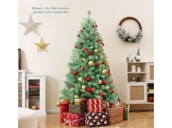 Costway Künstlicher Weihnachtsbaum mit Beleuchtung Christbaum 180cm